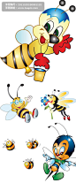 可爱卡通蜜蜂素材