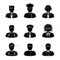 单色的人面临着不同的职业——字符Monochrome People Faces Of Different Professions - - People Characters应用程序,律师,《阿达》,商业,字符,职员,收集、交付,看门人,工程师,平坦,头,图标,说明,孤立的,法律,男,单色,职业,人,形象,标志,社会媒体,象征,老师,用户,用户界面,矢量,网络,工人 app, attorney, avatar, business, characters, clerk, collection, deliver