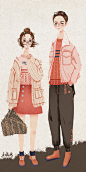 俏情侣之《一起约会吧》 | 小美马 - 插画整理合集【都是我平时关注喜欢的一些插画师，风格各异】少女小清新水彩板绘、小头像、情侣、儿插、时尚服装Look、古风文艺、印象派、场景类、情感类插画、采集请关注<a class="text-meta meta-mention" href="/xiaoli430521/">@℡__小任性ζ</a>
