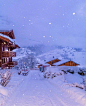 瑞士冬日的暮色 ​​​​