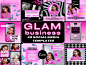 GLAM Business Social Media Templates : GLAM Business Social Media Templates, Boutique Canva Templates, Hair, Beauty, Lashes, Nails, Glam Flyers, Pink, Baddie Aesthetic Templates