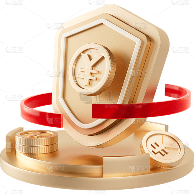 通用金融商务感伪3D风金融元素素材