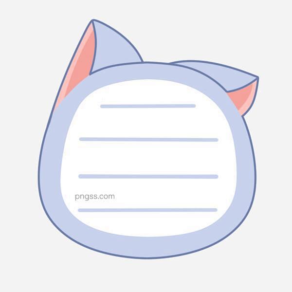 可爱垂耳猫咪便签便利贴PNG素材图片大小...