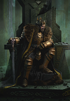 king under the mountain3左捧颐采集到王座上的孤独1采集cgwall.