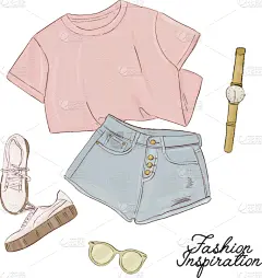 球座,太阳镜,男式平腿泳裤,女人,手腕,草图,Keds公司,周末活动,纺织品,观看