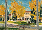 Colonnades of Canberra’s Civic Centre - Ethel Carrick Fox - Google 艺术与文化 : Ethel Carrick (Fox) was born in England in 1872. She is well known for her 
brilliantly coloured post-impressionist paintings of European subjects of 
crowde...