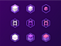 Sandbox - hexagonal icon cube server icon hexagon sandbox