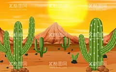 仙人掌背景  - 源文件下载【酷图网】仙人掌背景,壁纸,插图,插画,绿色植物,绿植,清新,肉质灌木