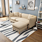 洛顿北欧沙发小户型布艺沙发组合客厅三双人沙发整装现代简约家具