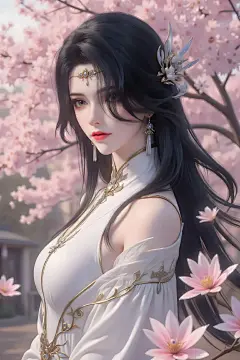 动漫人物：《斗破苍穹》玄衣！白衣粉桃花！