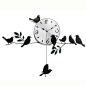 像鸟的剪影一般的铁艺创意挂钟，能令你的房间充满北欧简约风情，造型逼真的鸟儿，仿佛每天都是由它们在为你报时一般