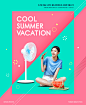 %name 清凉夏季降暑主题海报设计模板[PSD]