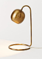Scoop Table Lamp in Brass: 