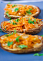 Buffalo Chicken Potato Skins