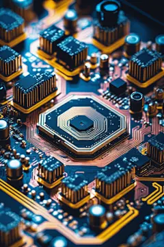 AI高科技芯片纳米晶体管电路板模型图片