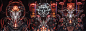 billelis cyber Cyberpunk doom concept mech skul octane neon robotic