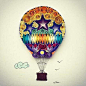 衍纸做成的热气球---土耳其艺术家Sena Runa - 视觉中国设计师社区
