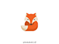 #dribbble每日精选# fox 动物logo 狐狸 扁平化