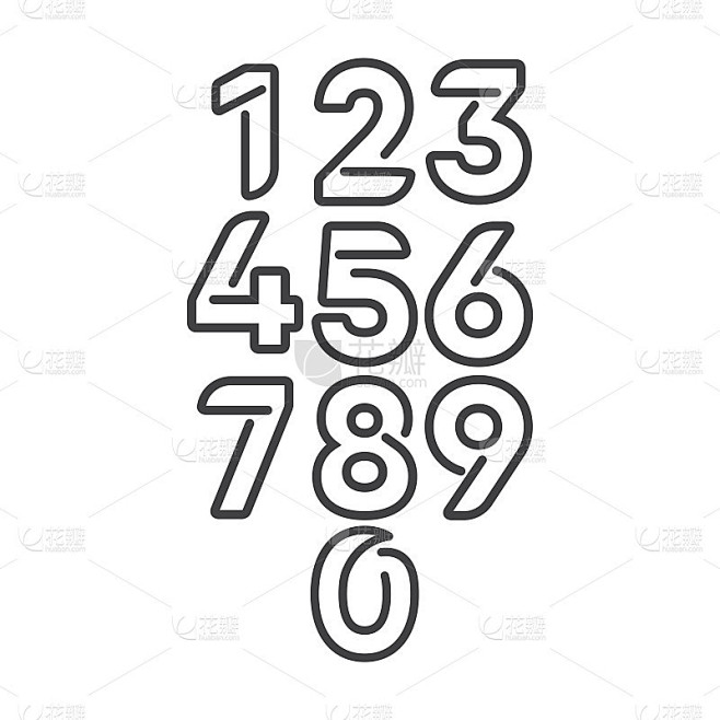 年周年庆典数字文本矢量模板设计插图