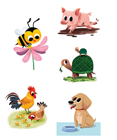 oneself-采集到插画人物设计动物植物