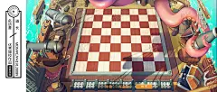 自走棋盘海盗船|原创|自走棋|海盗船-场景原画作品图片素材