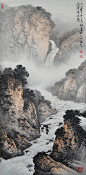 雨瀑溪流急