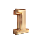 Gold_3D_number_1