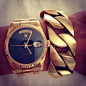 Rolex... in juxtaposition, the bracelet is far, far too heavy. Nice simple link, though.: 