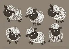 绵羊 【酷图网】矢量素材,插画,手绘插画素材,海报素材,图案,图标,绵羊,线条绵羊,山羊,羊