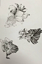 【 传统 白描金鱼技法… 】 ​ ​​​​
