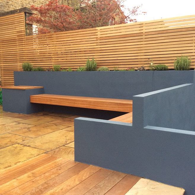 Raised beds and seat...