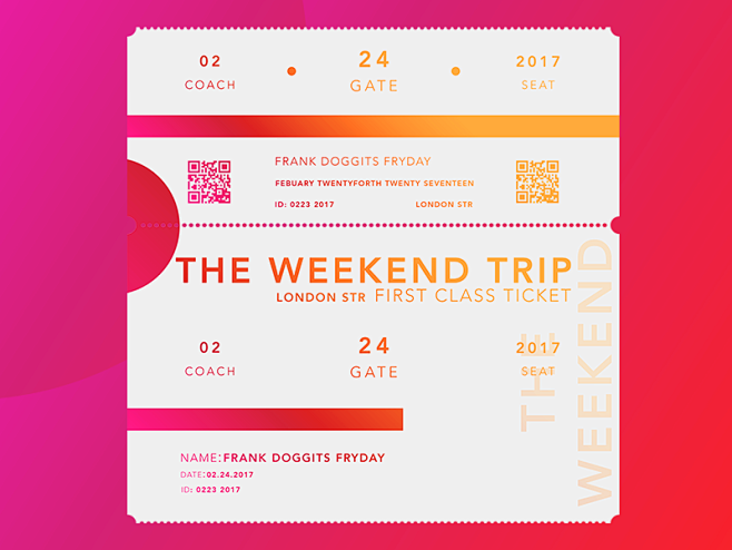 ticket design: 78 th...