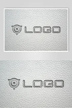 皮具凹凸纹logo展示样机