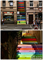 德国Wuppertal的112级彩色台阶，上面标注着——激情，爱情，友情，勾引……人与人之间的关系。Horst Glasker的公共艺术作品 http://t.cn/zHQdLY7