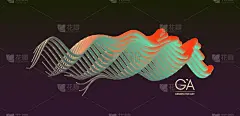 抽象波浪背景横幅，传单和海报。动态效果。矢量插图。封面设计模板。可用于广告、营销、演示。