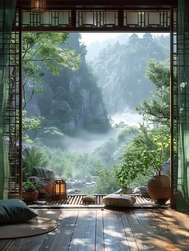 清幽 竹林 庭院 听风 听雨 （分享关键词）_3_花小妮_来自小红书网页版-花瓣网