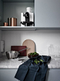 Grey home with modest color details - via Coco Lapine Design blog