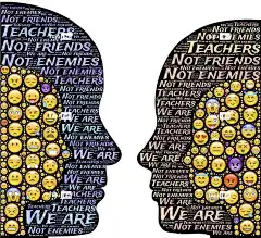 教师 朋友们 敌人 二元论 对立面 悖论 学生 表情符号 情绪