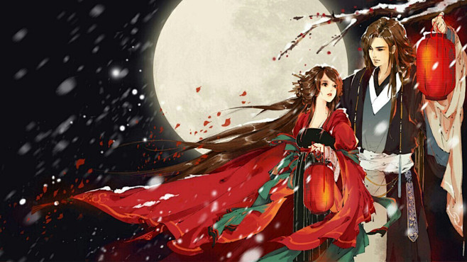 中国风 古典风格 游戏手绘 插画 手绘 ...
