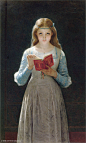 《奥菲利亚》法国画家 皮埃尔·奥古斯特·科特(1870)。