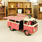 德国大众巴士露营车 精细版房车模型 家居装饰品复古摆件送人礼物