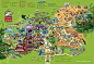 Lowry Park Zoo, Florida : Animal illustrations for Lowry Park Zoo's new map. Mapdesign and layout by Visualmaps.