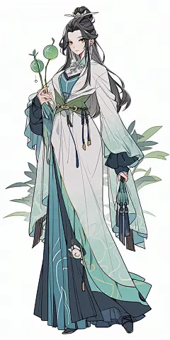 AI武侠游戏角色设定素材 国风人物服装插画设计参考 影视概念设计-淘宝网
