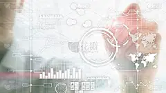 商业情报BI关键绩效指标KPI分析仪表板透明模糊的背景.