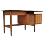 现代椅Vtg Mid Century Modern Mainline Hooker Walnut Floating Top Desk Danish Style