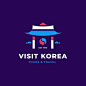 Free vector flat design korean logo design