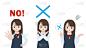 学生女生没有姿势插图