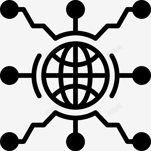 全球网络通信数字化图标 页面网页 平面电商 创意素材-花瓣网