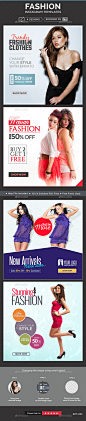 Fashion Instagram Templates - 4 Designs - Banners & Ads Web Elements