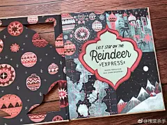 #ZC绘本屋# 
绘本【Last Stop on the Reindeer Express】
小女娃儿通过驯鹿快车的方式去看完自己父亲的小故事，书里面有镂空小翻翻还是很好玩哒，整体风格比较华丽，色彩也很丰富哦～
评论里有购买链接哦～
儿童插画儿童绘本 ​​​​